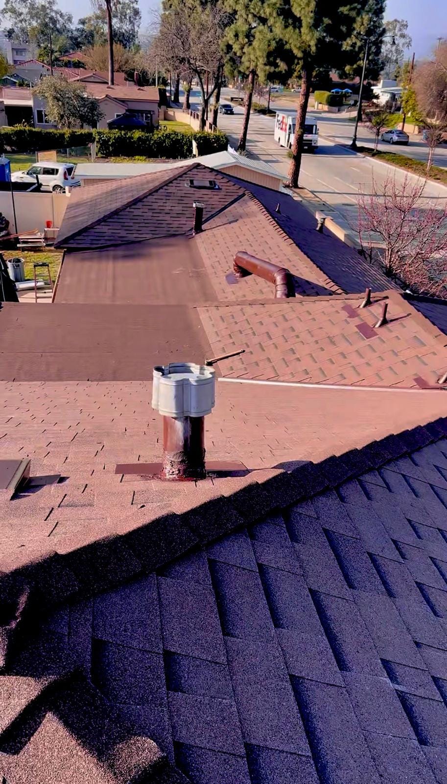 Old damaged residential roof before replacement