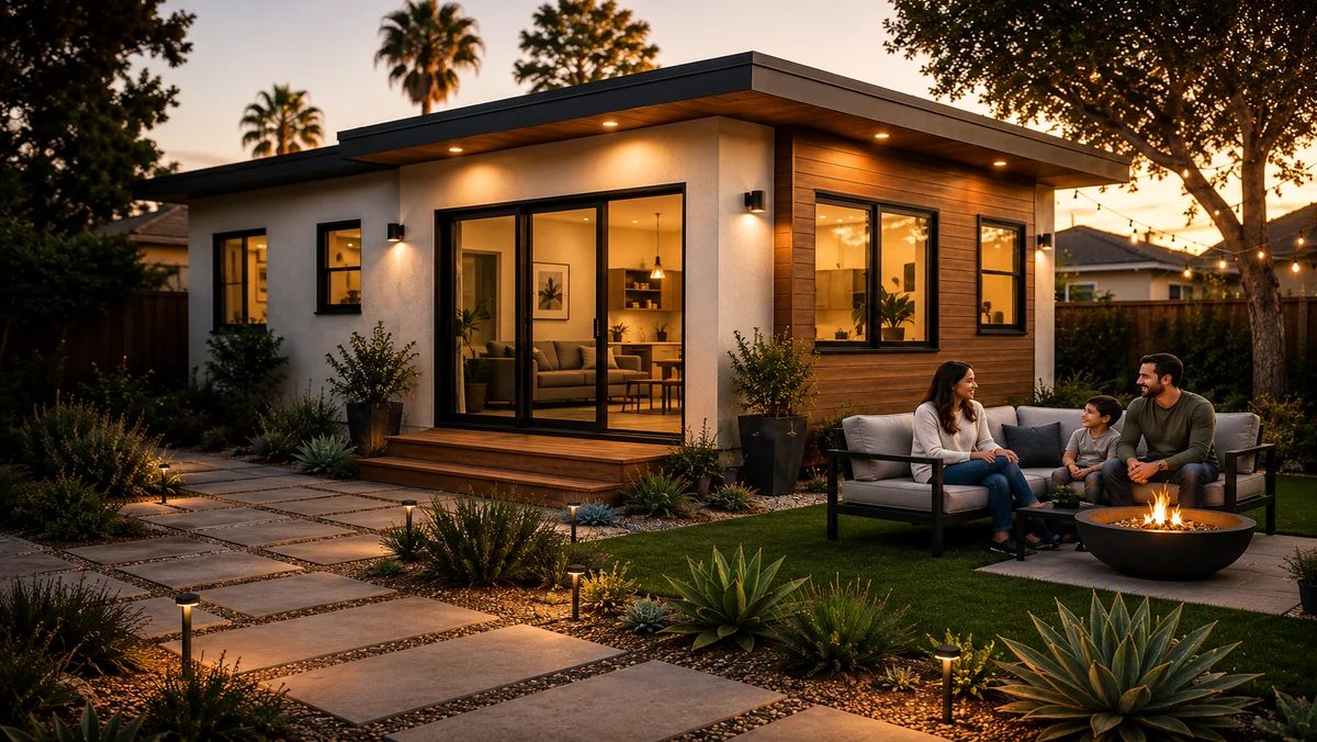 Modern ADU backyard home in Southern California