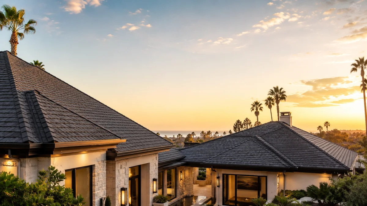Completed premium residential roof in Southern California by Cali-Mex Construction
